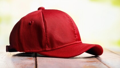 red baseball cap
