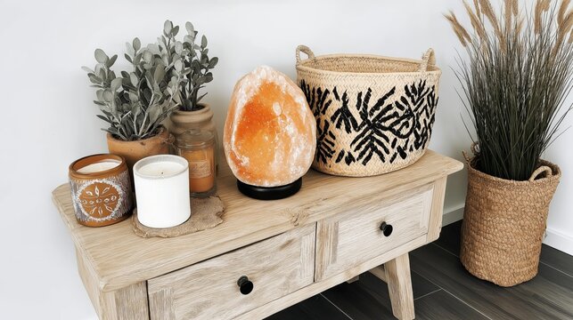 Wellness home corner with cozy blanket, warm tea, and candles creating relaxing, peaceful, and comforting atmosphere for mindful self care