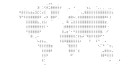 Rolgordijnen Wereldkaart Dotted world map for global data connection and network technology concept.  © md
