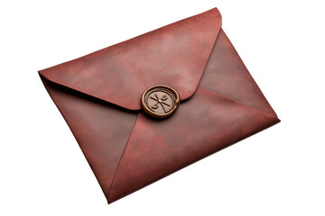 Luxury Letter with Wax Seal Isolated on Transparent Background