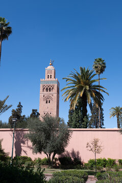 Koutoubia minaret form parkview Marrakesh Maroc