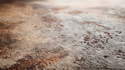 A rustic concrete surface with natural patina, soft brown-grey hues
