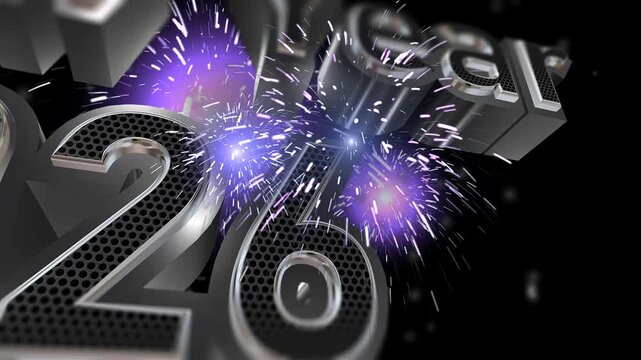nowy rok, fajerwerki, noc, sylwester, zabawa, 2026, zegar	