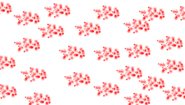 Abstract red organic clusters forming a seamless repeating pattern on white