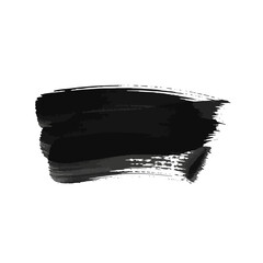 Fototapeta premium Black ink brush stroke vector design element for background texture and artistic decoration use