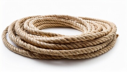 Manila Rope Isolated On White Background Generative Ai