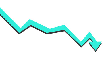 illustration of the collapse in prices, down arrow