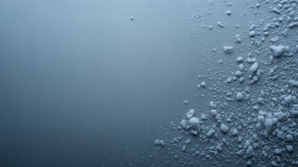 Frost on blue metallic surface