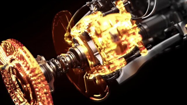 Transparent brakes: detailing and glass effect.