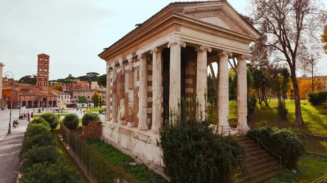 The Temple of Portunus or Tempio di Portuno, is an ancient Roman temple in Rome, Italy
