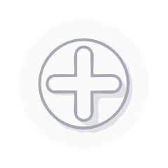 Obraz premium Illustration of a plus sign in a circle symbol