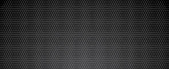 black perforated metal aluminum background. Abstract dark gray sheet with hexagonal hole. vector illustration abstract texture futuristic design. metallic steel plate texture.