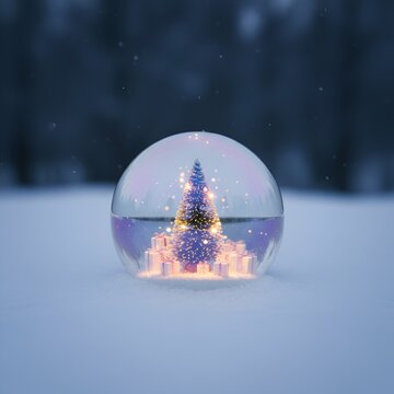 Boule à Neige Musicale de Noël « Tempête de Neige de Noël
