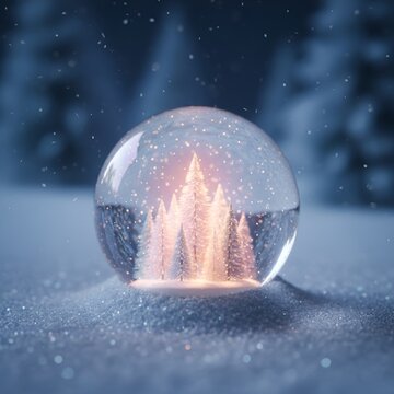 Magie d'Hiver, Boule de neige, No&euml;l, F&ecirc;tes de fin d'ann&eacute;e.