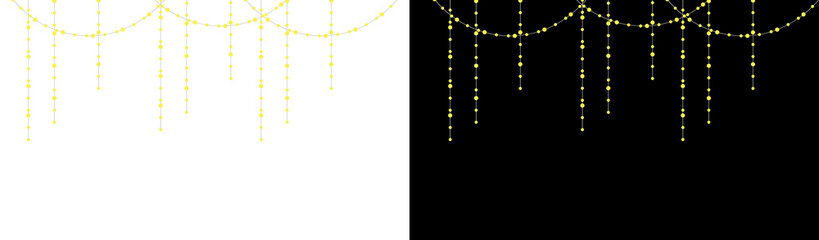 Festive string lights create a warm and inviting atmosphere perfect for holidays parties weddings and special events with both a white 