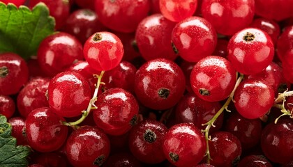 Close Up Of Many Red Currants
