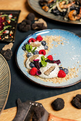 Assorted gourmet dishes presented as an upscale dining selection
Fine dining food assortment showcased on elegant plates
Premium restaurant dishes featured in a gourmet tasting spread