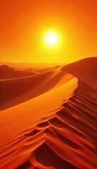 Intense desert heat shimmers on the sand dunes under a blazing sun The air itself seems to vibrate with the heat Perfect for travel, adventure, or climate change imagery , sand texture, arid