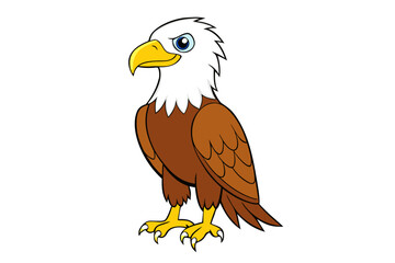 Eagle bird cartoon art vector illustration