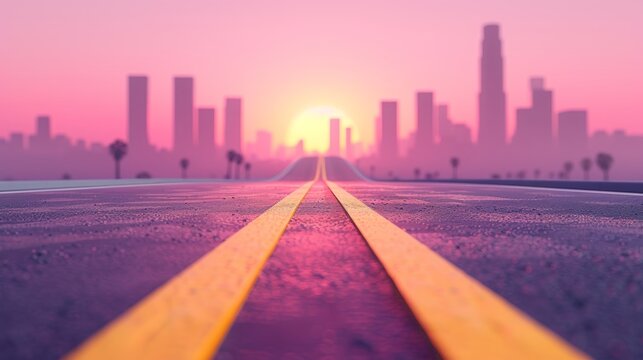 Futuristic digital road concept featuring 3d illustrations of code and technology elements - Powered by Adobe