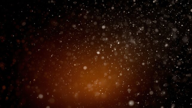 deep dark amber and black background with slight snowfall 