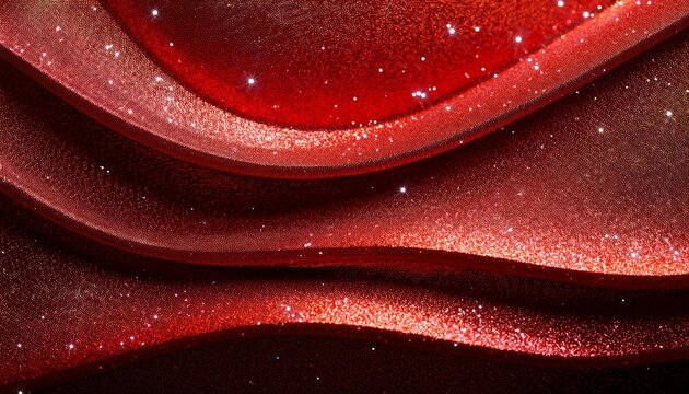Red Glitter Waves - Powered by Adobe