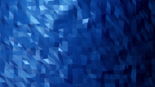Geometric abstract polygonal blue texture forming a crystalline low-poly surface