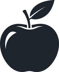 Apple icon vector illustration fresh fruit logo template silhouette art eps