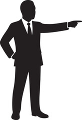 Manager pointing silhouette vector