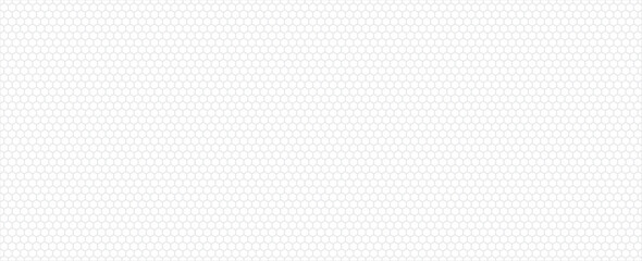 White seamless hexagon pattern, minimal geometric grid, modern honeycomb background, vector illustration
