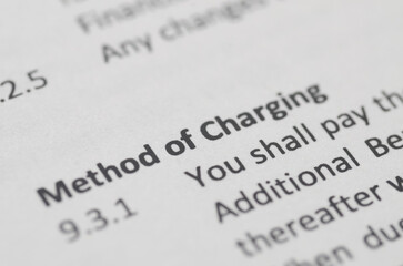 Method of Charging: Contractual Fee Structure and Billing Terms