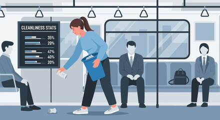 Visual Representation of Cleanliness Efforts on Public Transportation Systems