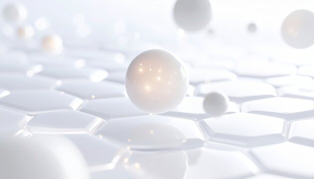 美容成分ナノカプセルが肌を包み込むイメージアート ジェネレーティブAI