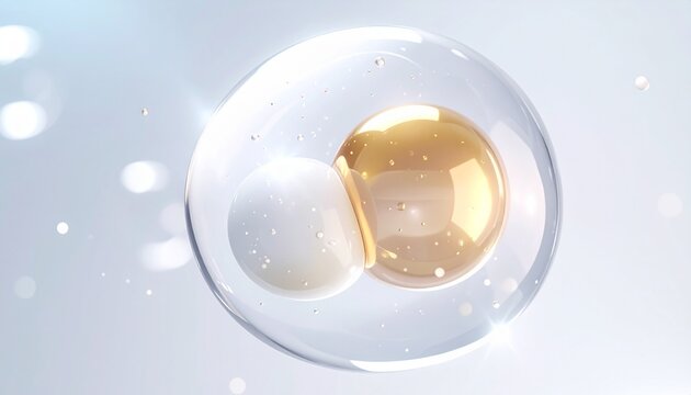 デュアルコア処方を可視化した先端スキンケア科学ビジュアル ジェネレーティブAI