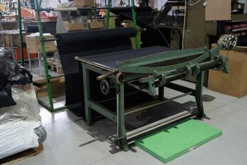 Paper cutting machines. machines and equipment in production. production. warehouse, factory. shop