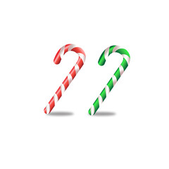 Striped Christmas Candy Cane Graphic Vector