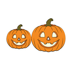 Spooky Smiling Halloween Jack O' Lantern Pumpkin Graphic