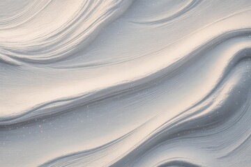 Obraz premium Luxury Fluid Marble Background — Cream & Slate Blue with Gold Flecks