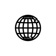 Minimal disco ball grid icon on a transparend background