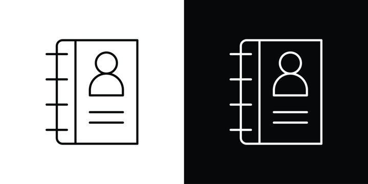 Address book icons vector template, EPS 10 for design