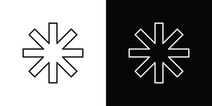 Asterisk icons vector template, EPS 10 for design