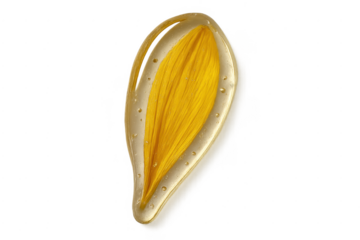 Yellow petal resin art jewelry teardrop transparent background