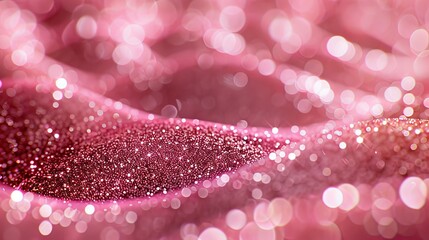 Soft pink and gold glitter background, swirling bokeh, romantic sparkling texture, dreamy Valentine mood
