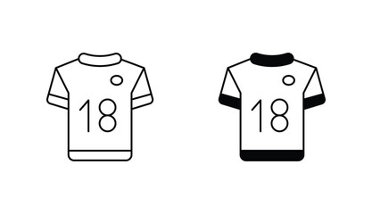 Jersey line icon vector stock with white background