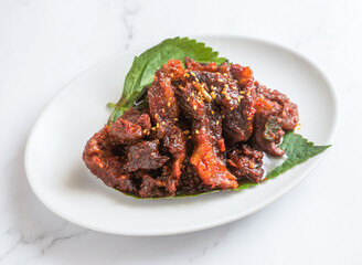 Korean braised beef tendon short ribs! Perfect for food blogs, restaurant menus, or showcasing Asian culinary delights.