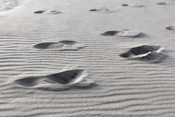 footprints in the sand