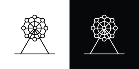 Ferris wheel icons vector template, EPS 10 for design