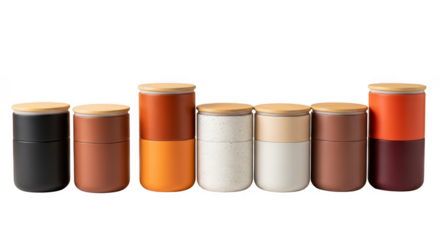 Collection of food and service related objects isolated on transparent background