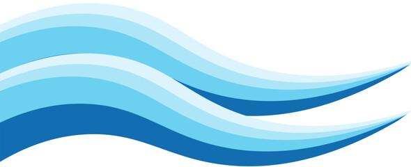 Abstract Wave Pattern with Blue Gradient Horizontal Background Design