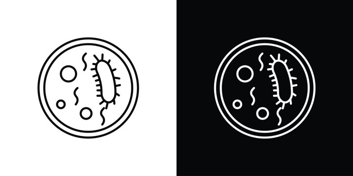 Microorganism icons vector template, EPS 10 for design